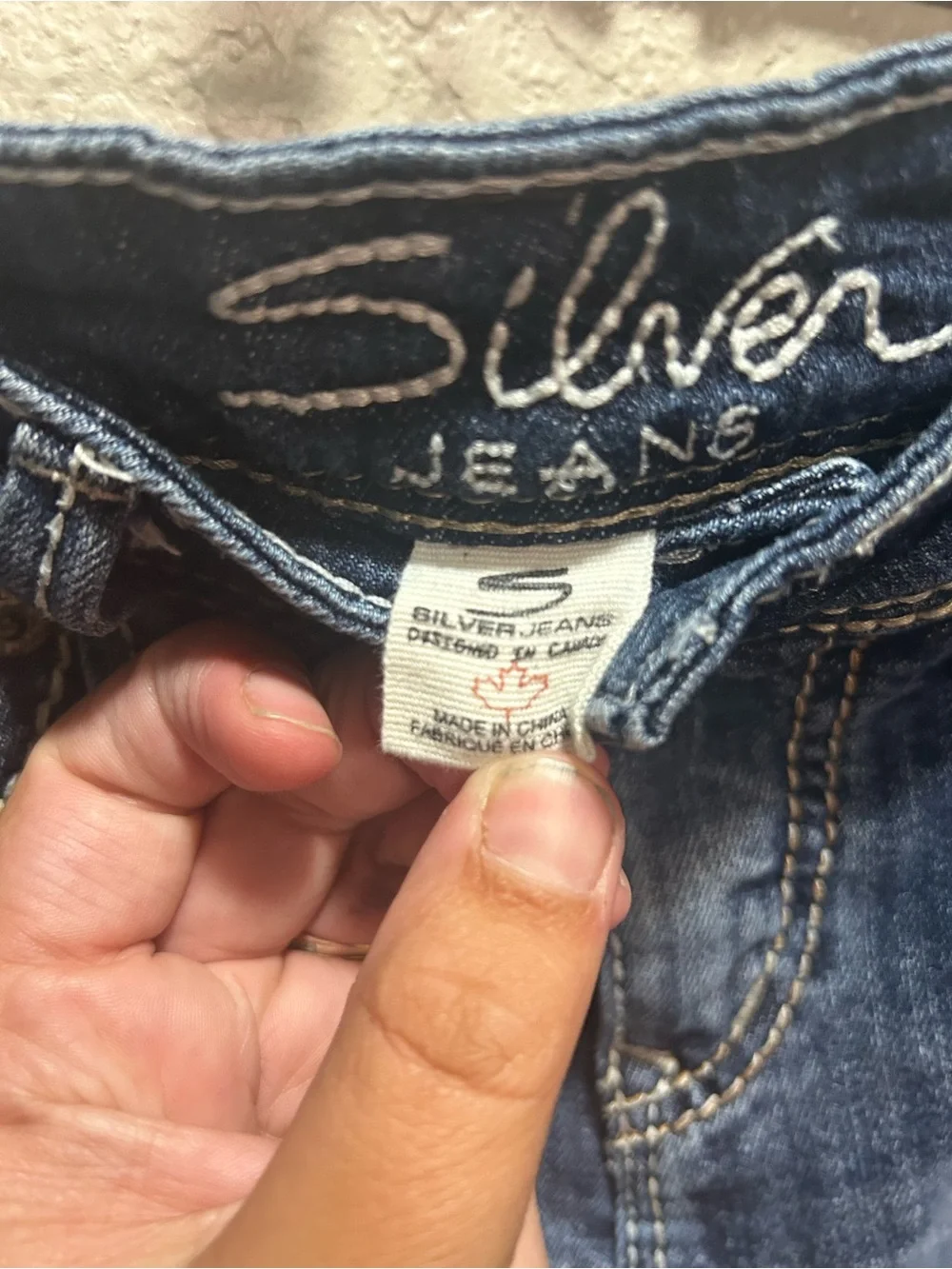 Silver Jeans Distressed Blue Denim Shorts